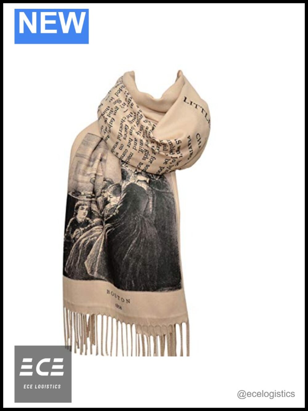 Little Women Louisa May Alcott Shawl Scarf Wrap Rayon Lightweight